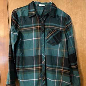 Ladies Brand Maurice’s Long Sleeve Lightweight Flannel Shirt Size Small